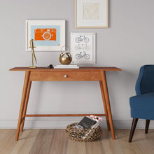 Load image into Gallery viewer, Amherst Wood Writing Desk with Drawers Brown 7368
