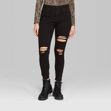 Load image into Gallery viewer, Women&#39;s High-Rise Distressed Skinny Jeans

