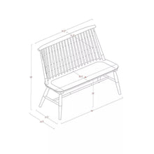 Load image into Gallery viewer, Harwich High Back Windsor Bench Black - Threshold™ 4009RR
