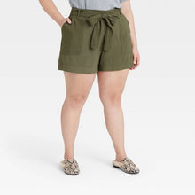 Load image into Gallery viewer, Women&#39;s High-Rise Tie Waist Shorts
