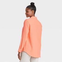 Load image into Gallery viewer, Women's Long Sleeve Gauze Button-Down Shirt
