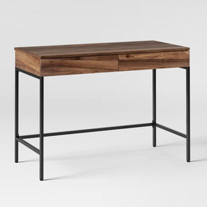 Loring Wood Writing Desk with Drawers *AS is* #CR1049