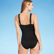Load image into Gallery viewer, Women&#39;s Textured V-Neck One Piece Swimsuit
