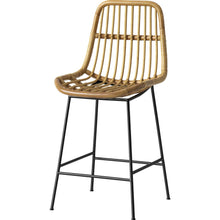 Load image into Gallery viewer, Linnet Rattan with Metal Legs Counterstool Light Brown 7365
