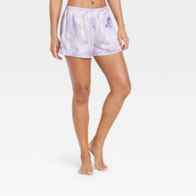 Load image into Gallery viewer, Women's Tie-Dye Satin Pajama Shorts
