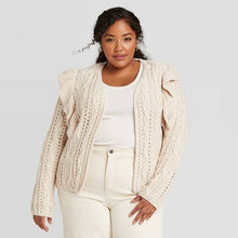 Load image into Gallery viewer, Women&#39;s Plus Size Ruffle Cardigan
