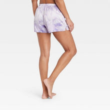 Load image into Gallery viewer, Women's Tie-Dye Satin Pajama Shorts
