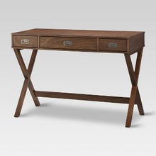 Load image into Gallery viewer, Campaign Wood Writing Desk with Drawers
