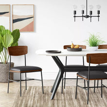 Load image into Gallery viewer, 2pk Telstar Mid-Century Modern Mixed Material Dining Chair
