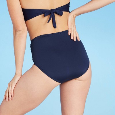 Women's Full Coverage High Waist Swim Bikini Bottom