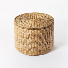 Load image into Gallery viewer, Woven Storage Ottoman Natural

