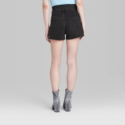 Women's Super-High Rise Button-Down Jean Shorts