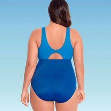 Load image into Gallery viewer, Women&#39;s Slimming Control Colorblock Cut Out One Piece Swimsuit
