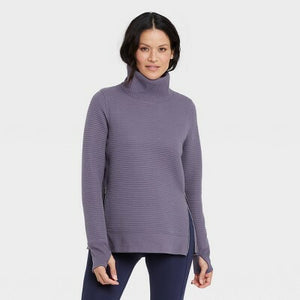 Women's Quilted Pullover Turtleneck