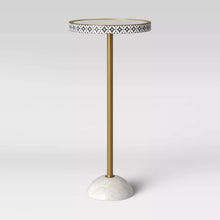 Load image into Gallery viewer, Leonia Round Marble Drink Table White - Opalhouse™ MRM1851
