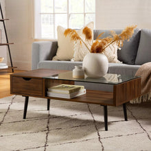 Load image into Gallery viewer, Mid-Century Modern Wood and Glass Coffee Table - Saracina Home MRM1041
