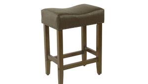 24" Expresso Rumford Saddle Counter Stool with Wood Leg 7369