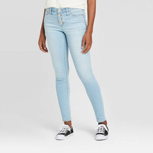 Women's High-Rise Button-Fly Skinny Ankle Jeans