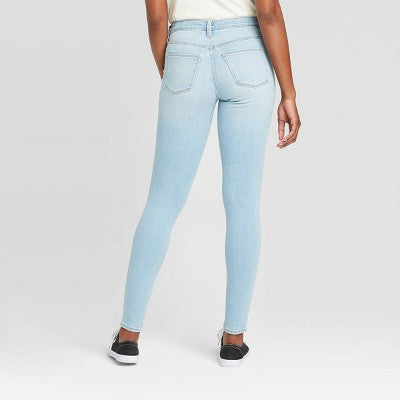 Women's High-Rise Button-Fly Skinny Ankle Jeans