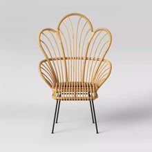 Load image into Gallery viewer, Avocet Rattan Fan Back Accent Chair
