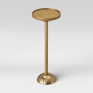 Catalana Round Figural Metal Drink Table Brass 7370