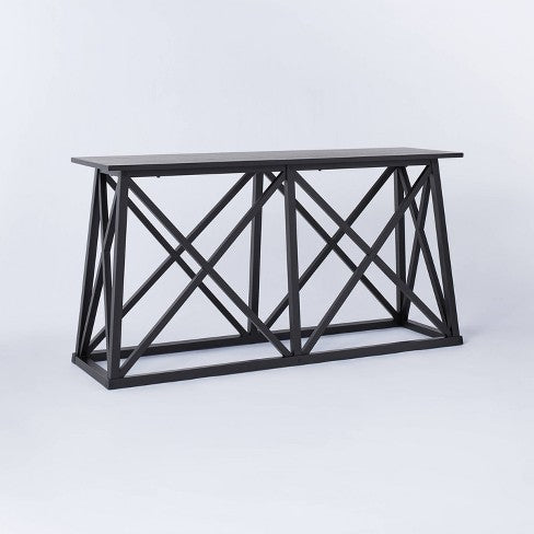 Wood X Base Console Table #9172