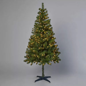 6' Pre-Lit Alberta Spruce Artificial Christmas Tree Clear Lights