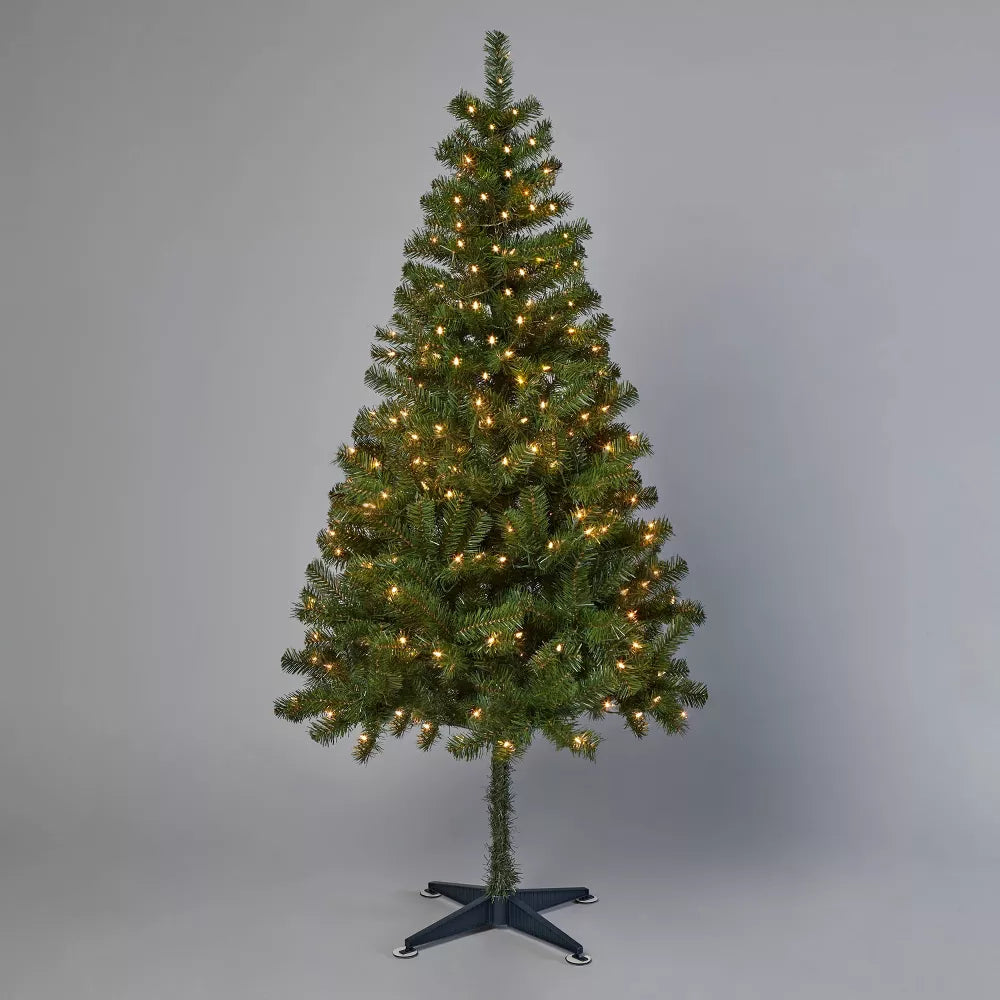 6' Pre-Lit Alberta Spruce Artificial Christmas Tree Clear Lights