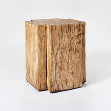 Load image into Gallery viewer, Indoor/Outdoor Faux Concrete Stump Accent Table Brown - Threshold™ designed with Studio McGee MRM1056
