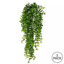 Load image into Gallery viewer, Vickerman 31&quot; Artificial Green Mini Leaf Hanging Bush, Pack of 2
