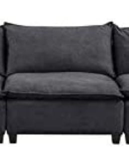 Madison Dark Gray Fabric armless chair