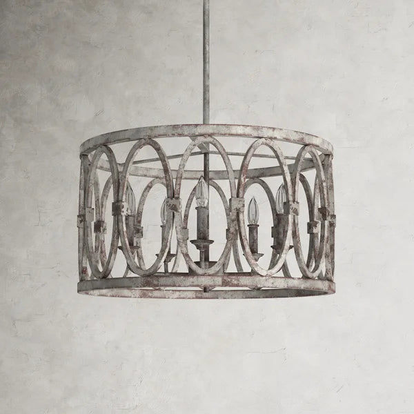 Gabel 5 - Light Candle Style Drum Chandelier