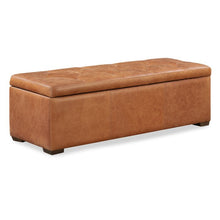 Load image into Gallery viewer, Gable 52&#39;&#39; Wide Genuine Leather Tufted Rectangle Storage Ottoman with Storage
