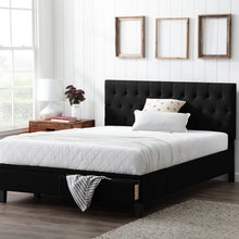 Load image into Gallery viewer, King Black Gabouray Tufted Upholstered Low Profile Storage Platform Bed (HEADBOARD ONLY!) MRM1663
