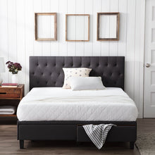 Load image into Gallery viewer, Queen Charcoal Gabouray Upholstered Low Profile Storage Platform Bed 7811
