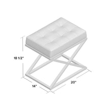 Load image into Gallery viewer, Gagliardi 20&#39;&#39; Wide Genuine Leather Tufted Rectangle Standard Ottoman MRM4296
