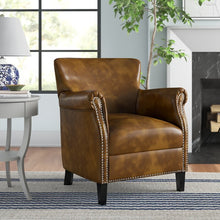 Load image into Gallery viewer, Gail 29.5&quot; W Faux Leather Armchair Camel #2470HW
