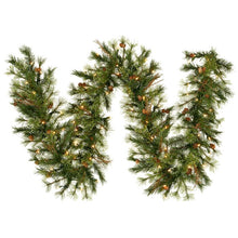 Load image into Gallery viewer, Galarza 108&#39;&#39; in. Lighted Faux Mixed Pine Garland, (Set of 2)
