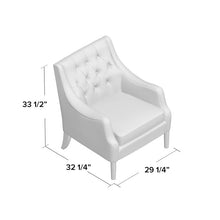 Load image into Gallery viewer, Galesville Tufted Polyester Beige Wingback Chair (42MM)
