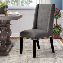 Load image into Gallery viewer, Single Galewood Wood Leg Upholstered Dining Chair Gray #1536HW
