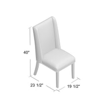 Load image into Gallery viewer, Single Galewood Wood Leg Upholstered Dining Chair Gray #1536HW
