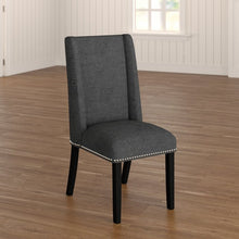 Load image into Gallery viewer, Single Galewood Wood Leg Upholstered Dining Chair Gray #1536HW
