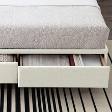 Load image into Gallery viewer, Cream Galey Tufted Upholstered Low Profile Storage Platform Bed queen
