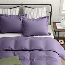 Load image into Gallery viewer, Queen Duvet Cover + 2 Standard Shams Purple Gallagher Microfiber Duvet Cover Set B64 274
