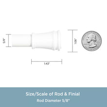 Load image into Gallery viewer, 48&quot; - 84&quot; White Galo Twist &amp; Fit No Tools Adjustable 0.63&quot; Tension Rod - Set of 2 rods
