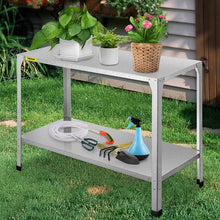 Load image into Gallery viewer, Galvanized Steel Potting Bench
