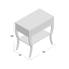Load image into Gallery viewer, Gambrell 29&#39;&#39; Tall 1 - Drawer Nightstand in Natural/Pewter
