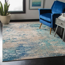 Load image into Gallery viewer, Gammage Abstract Area Rug in Blue/Gray, Rectangle 8&#39; x 10&#39;
