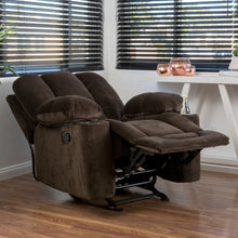 Load image into Gallery viewer, Gannon Fabric Reclining Glider Club Chair by Christopher Knight Home - Chocolate
