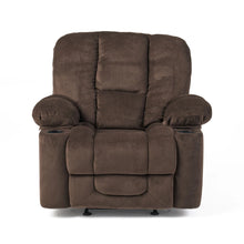 Load image into Gallery viewer, Gannon Fabric Reclining Glider Club Chair by Christopher Knight Home - Chocolate
